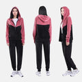Hanton Black and Pink Women's Color-Block 2 Piece Velvet Set - S - Sticky add to cart bar