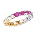 Modani 950 Platinum and 18K Yellow Gold Ruby, Diamond Ring (Size 7.0) (4 g) 2.65 ctw - Sticky add to cart bar