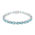 Modani AAA Cambodian Blue Zircon Bracelet in Sterling Silver (7.00 In) 24.05 ctw - Sticky add to cart bar