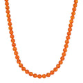 Simulated Amber Round Beaded Necklace 20.5 Inches - Sticky add to cart bar