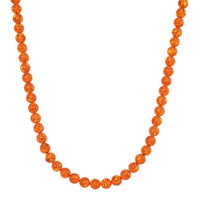 Simulated Amber Round Beaded Necklace 20.5 Inches