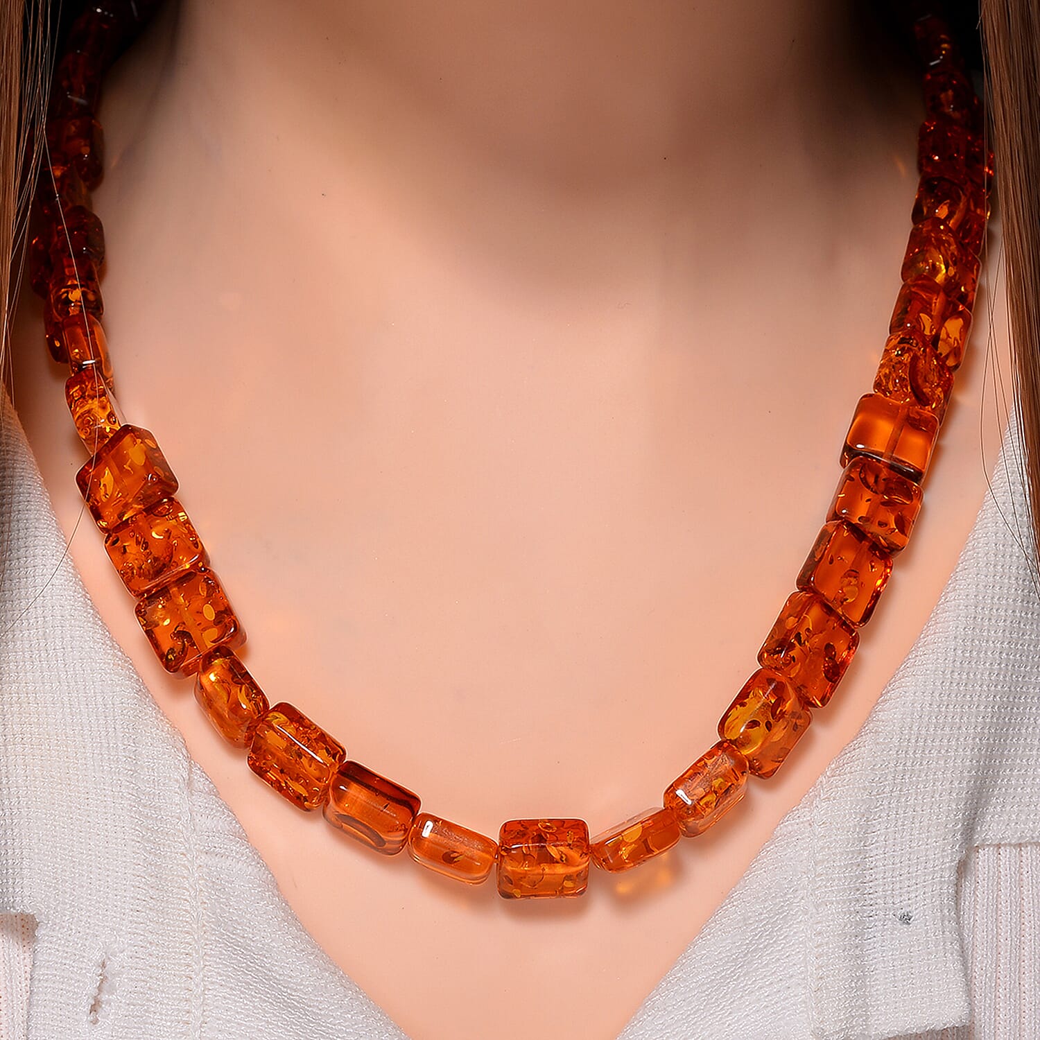 Amber  Stone Necklace 225.00 ctw