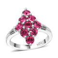 J Francis Embellished with Rose Crystal by Swarovski Gem Garden Nonet Ring in Platinum Bond (Size 9.0) - Sticky add to cart bar