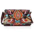 Sukriti Maroon Genuine Leather Hand Painted Tooled Crossbody Bag - Sticky add to cart bar