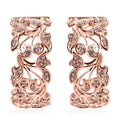 D'Joy Uncut Natural Pink Diamond 0.25 ctw Vine Earrings in 18K Vermeil Rose Gold Over Sterling Silver - Sticky add to cart bar
