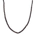 Brazilian Smoky Quartz 40.00 ctw Beaded Necklace in Stainless Steel 18 Inches - Sticky add to cart bar