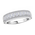 Luxuriant Lab Grown Diamond Ring in Platinum Over Sterling Silver (Size 8.0) 0.50 ctw - Sticky add to cart bar