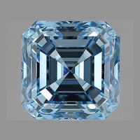 IGI Certified Luxuriant Lab Grown Blue Diamond (VS2) (Asscher Mix mm) 3.50 ctw