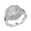 Moissanite & Blue Sapphire