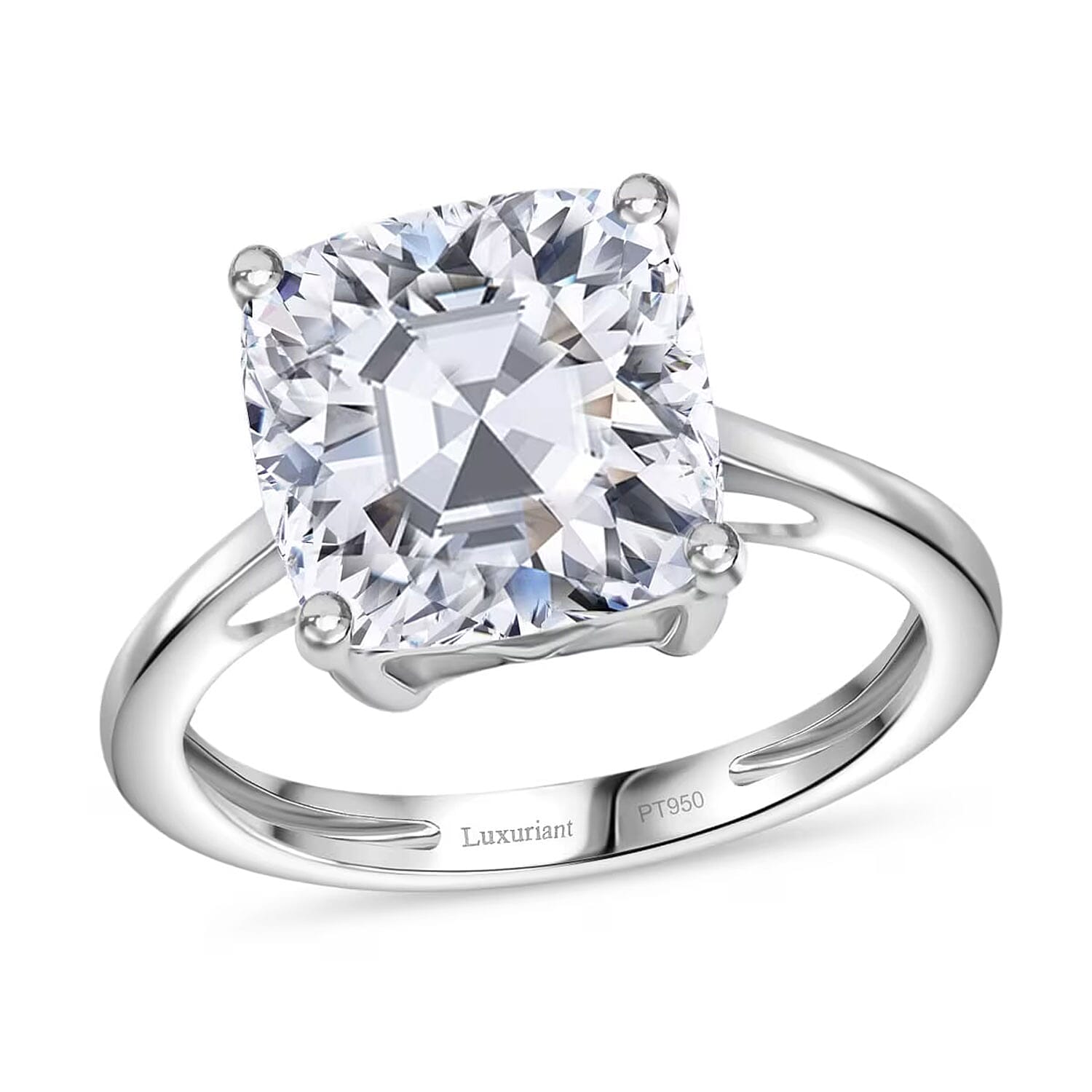IGI Certified 950 Platinum Luxuriant Lab Grown Diamond (G, VS2) Ring 5.00 ctw