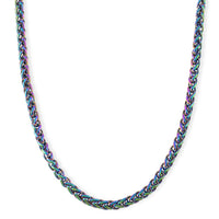 Spiga Chain Necklace in ION Plated Rainbow Stainless Steel 22-24 Inches