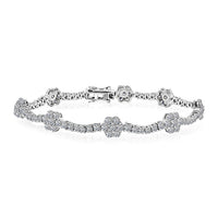 Luxuriant Lab Grown Diamond G SI 6.00 ctw Bracelet in Sterling Silver (7.25 In)