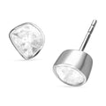 Polki Diamond 0.50 ctw Solitaire Earrings in Rhodium Over Sterling Silver - Sticky add to cart bar