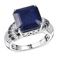 TLV Asscher Cut Niassa Ruby (FF), Multi Gemstone Ring in 18K Vermeil YG Over Sterling Silver (Size 7.0) 11.80 ctw - Sticky add to cart bar