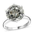 Montezuma Prasiolite 6.25 ctw Solitaire Ring in Rhodium Over Sterling Silver (Size 10.0) - Sticky add to cart bar