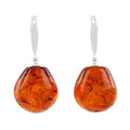 Baltic Amber Orb Drop Earrings in Sterling Silver - Sticky add to cart bar
