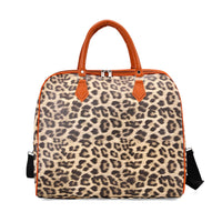 Black, Yellow Leopard Pattern Tote Bag with 40" Shoulder Strap