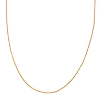Rope Chain Necklace in 18K Yellow Gold 18 Inches 0.70 Grams