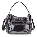 Khaki Dark Purple Faux Leather Crossbody Bag (12.2"x5.51"x9.84) with Shoulder Strap - Sticky add to cart bar