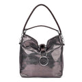 Dark Purple Shiny Faux Leather Crossbody Bag (13"x5.7"x13.6") with Shoulder Strap - Sticky add to cart bar