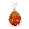 Baltic Amber Drop Shape Pendant without Chain in Sterling Silver - Sticky add to cart bar