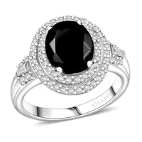 EverTrue Elite Shungite, White Zircon Ring in Platinum Bond (Size 10.0) 2.40 ctw