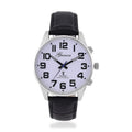 Genoa Quartz Movement Multifunctional Key Watch with Black Leather Strap - Sticky add to cart bar