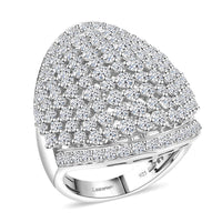 Pre Doorbuster Deal Luxuriant Lab Grown Diamond (G, SI) Ring in Sterling Silver (Size 10.0) 3.25 ctw