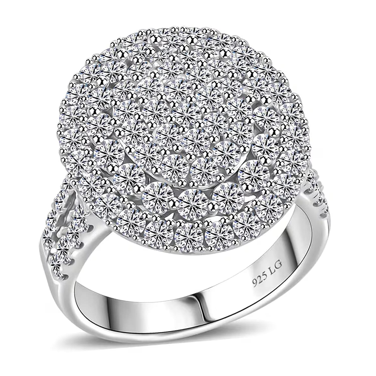 Luxuriant Lab Grown Diamond G SI 2.28 ctw Ring in Sterling Silver