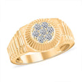 Luxuriant Lab Grown Diamond G SI 0.48 ctw Men's Ring in 14K Yellow Gold Over Sterling Silver - Sticky add to cart bar