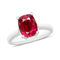 Ouro Fino Rubellite Solitaire Ring- Cushion Shape - Sticky add to cart bar