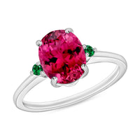 Ouro Fino Rubellite and Emerald Ring