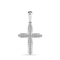 Luxuriant Lab Grown Diamond G SI 0.25 ctw Cross Pendant without Chain in Sterling Silver