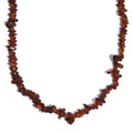 Hessonite Garnet 210.00 ctw Chips Necklace in Stainless Steel 20 Inches - Sticky add to cart bar