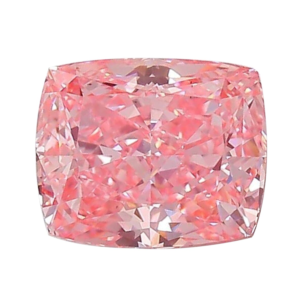IGI Certified Luxuriant Lab Grown Pink Diamond (Cushion Square) (VS2) 2.00 ctw