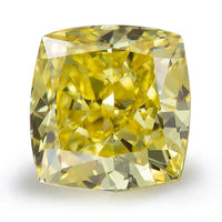 Doorbuster IGI Certified Luxuriant Lab Grown Yellow Diamond (Cushion) (VS2) 1.50 ctw