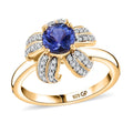 GP Tanzanite, Diamond (0.20 cts) Ring in 18K Vermeil YG Over Sterling Silver (Size 10.0) 1.35 ctw - Sticky add to cart bar