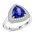 Doorbuster Certified & Appraised Rhapsody 950 Platinum AAAA Tanzanite, Diamond (E-F, VS) (0.38 cts) Ring (Size 6.0) (6.80 g) 3.50 ctw - Sticky add to cart bar