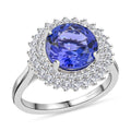 Doorbuster Certified & Appraised Rhapsody 950 Platinum AAAA Tanzanite, Diamond (E-F, VS) (0.55 cts) Ring (Size 10.0) (7.60 g) 4.25 ctw - Sticky add to cart bar