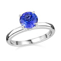 Luxoro AAA Tanzanite and G-H I2 Diamond 1.65 ctw Ring in 10K White Gold - Sticky add to cart bar