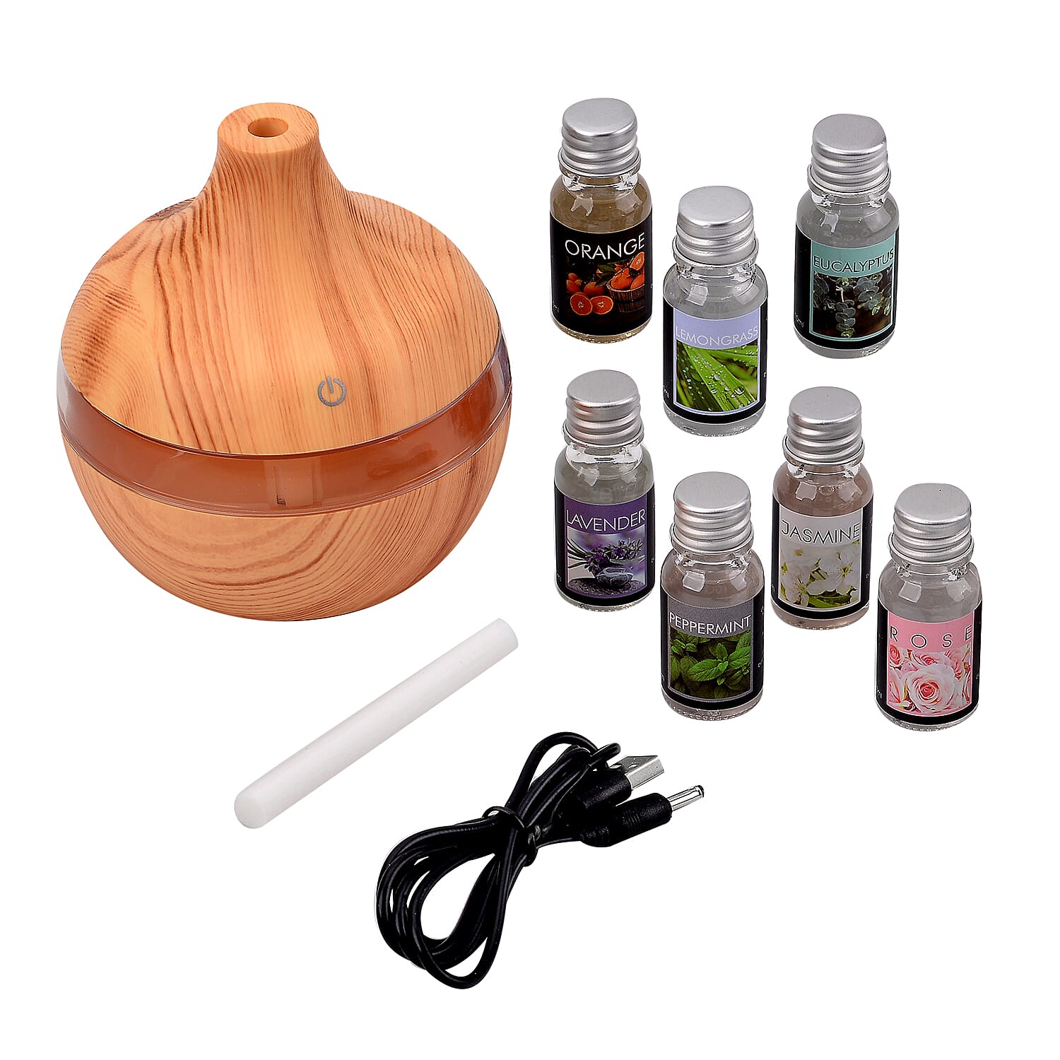 Color Changing LED Light 300ml Aroma Diffuser with 7 Essential Oils