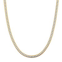 6mm Chain Necklace in Dualtone Stainless Steel 24-26 Inches