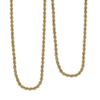 Rope Chain Necklace in 22K Yellow Gold 22 Inches 3.70 Grams
