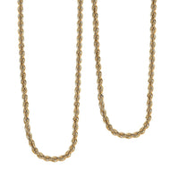 Rope Chain Necklace in 22K Yellow Gold 3.90 Grams 24 Inches