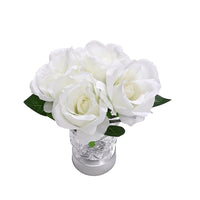 LED Artificial White Rose LED Lamp with Remote Control