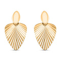 Italian Shield Designer Earrings in 10K Yellow Gold 1.70 Grams - Sticky add to cart bar
