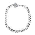 White Crystal Heart Necklace 20 Inches in Sterling Silver - Sticky add to cart bar