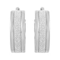 Sparkling Hoop Earrings in Stainless Steel - Sticky add to cart bar