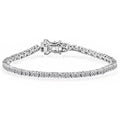Luxuriant Lab Grown Diamond (G-H, SI) Tennis Bracelet in Rhodium Over Sterling Silver (7.25 In) 1.50 ctw - Sticky add to cart bar