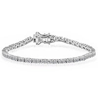 Luxuriant Lab Grown Diamond (G-H, SI) Tennis Bracelet in Rhodium Over Sterling Silver (7.25 In) 1.50 ctw